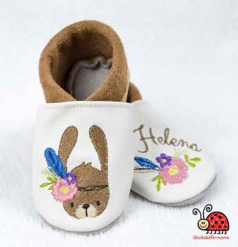 Krabbelschuhe "Boho-Hase"